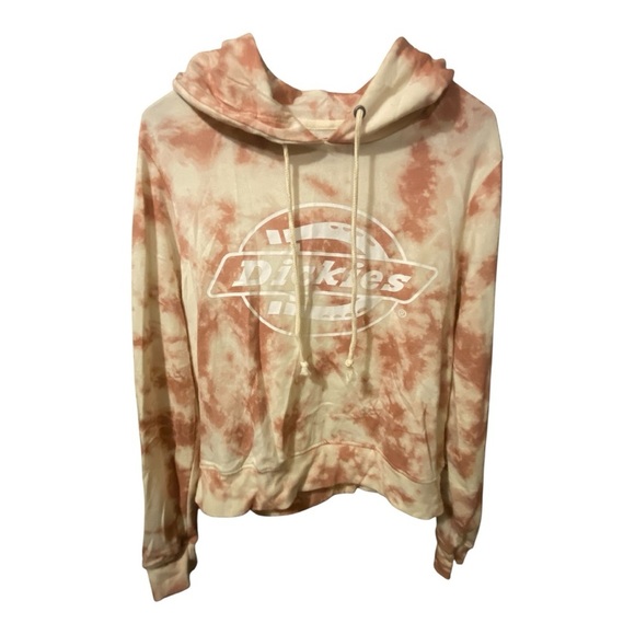 Dickies Tie-Dye Hoodie in Cream and Pink - Picture 2 of 6